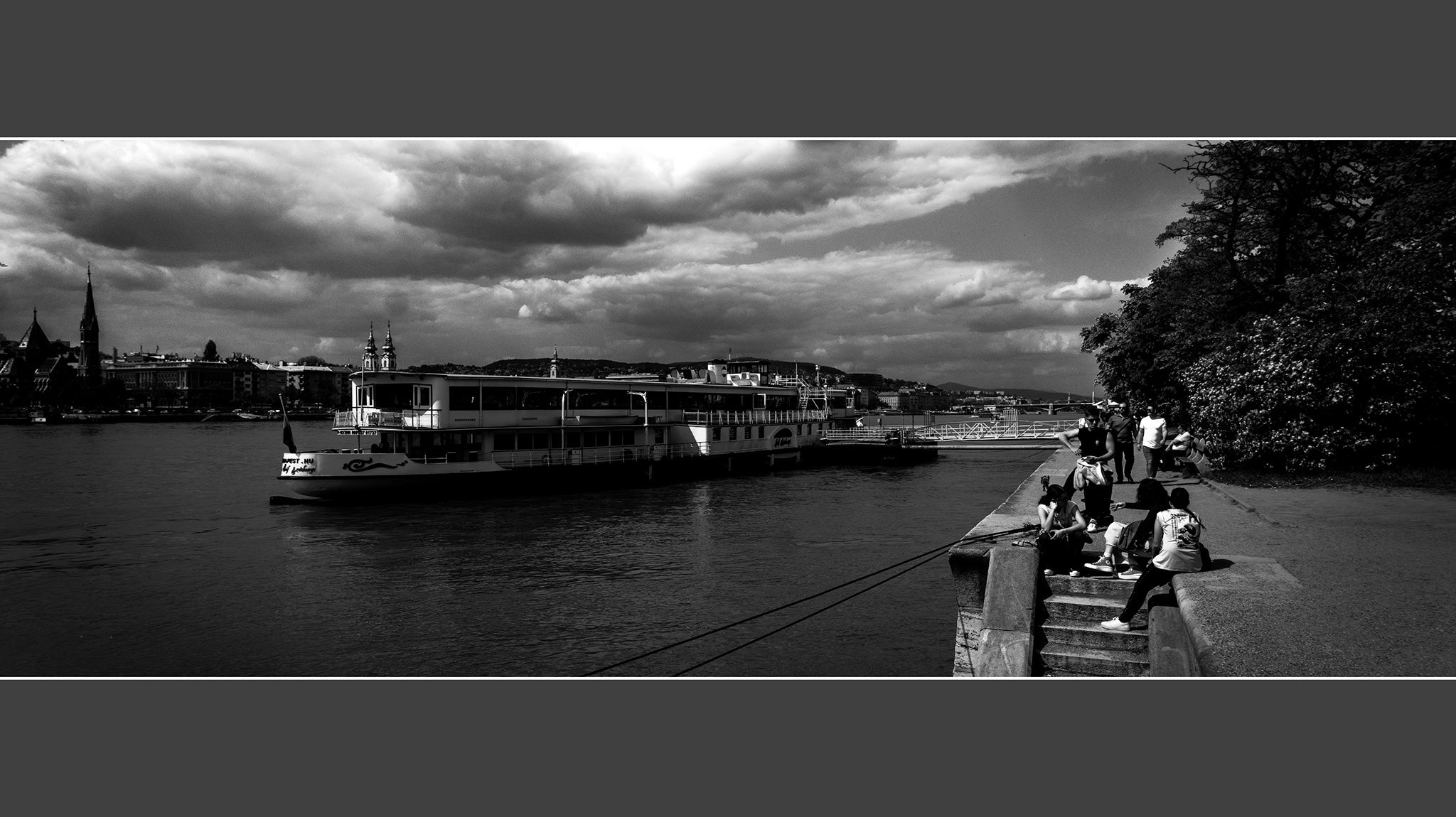 Romantic Danube Budapest Ship, panorama view, Akademia ship 