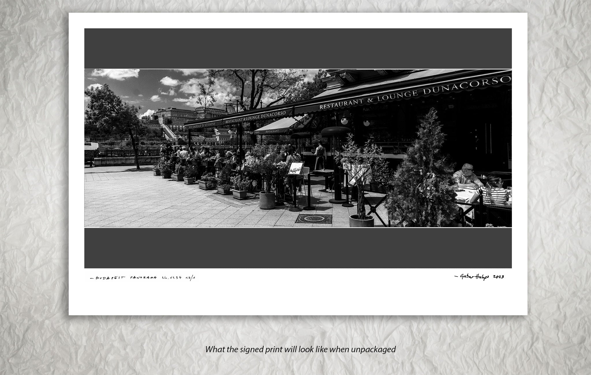 BUDAPEST PANORAMA No.2991BW  "DUNACORSO LOUNGE"
