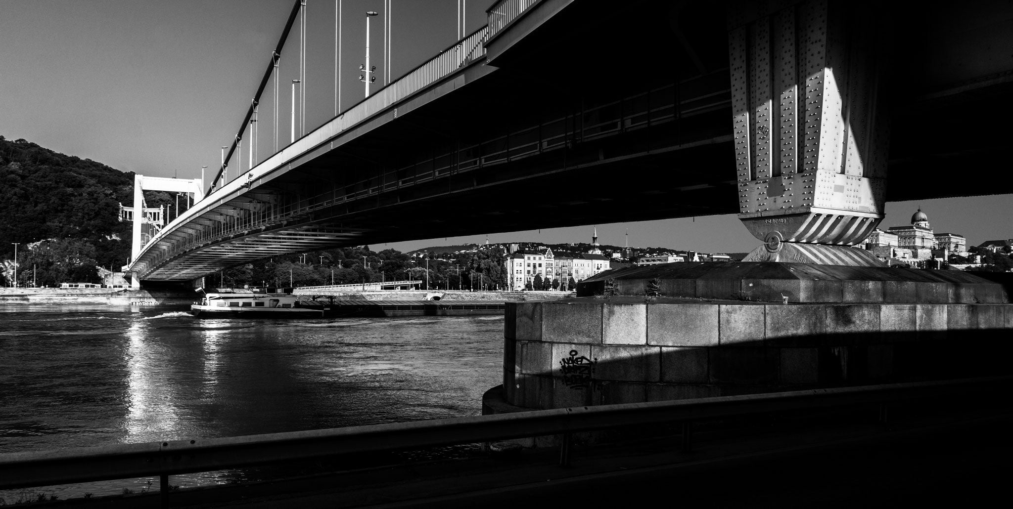 BUDAPEST PANORAMA No.3791BW                           "THE JUMP"
