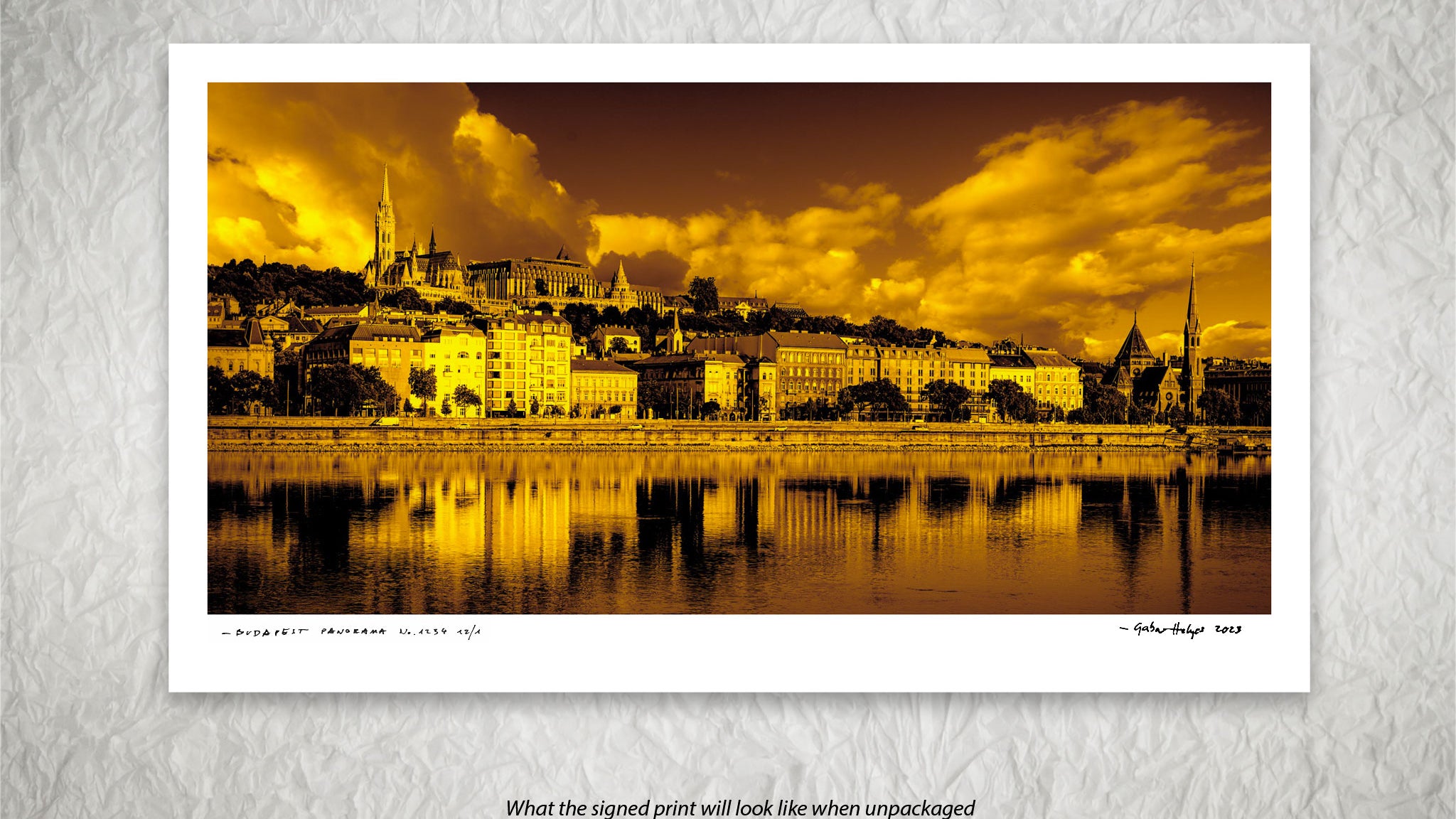 BUDAPEST PANORAMA No.4898GB        "WATERTOWN HILLSLOPE"