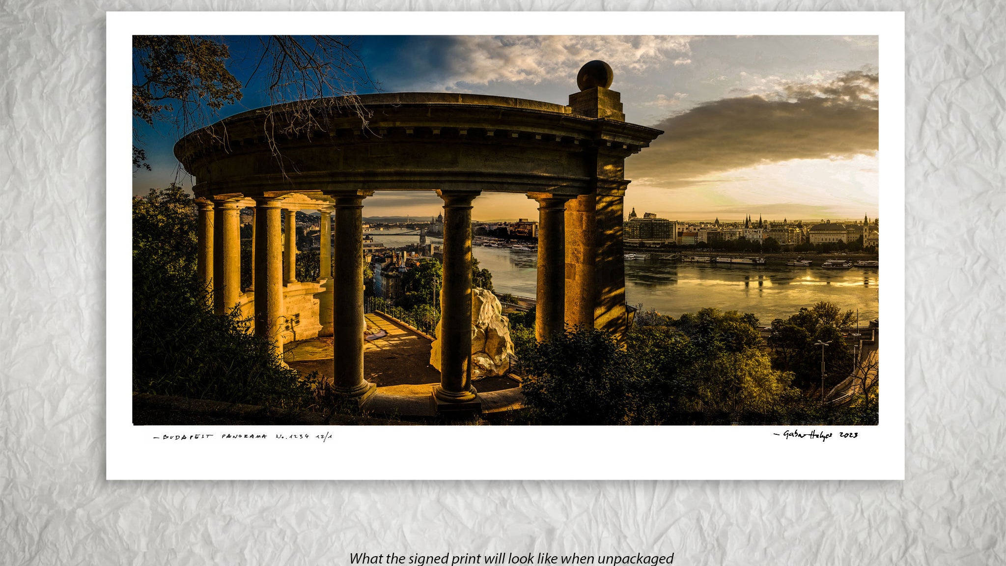 BUDAPEST PANORAMA No.5472CL        "GELLÉRT COLONNADE"